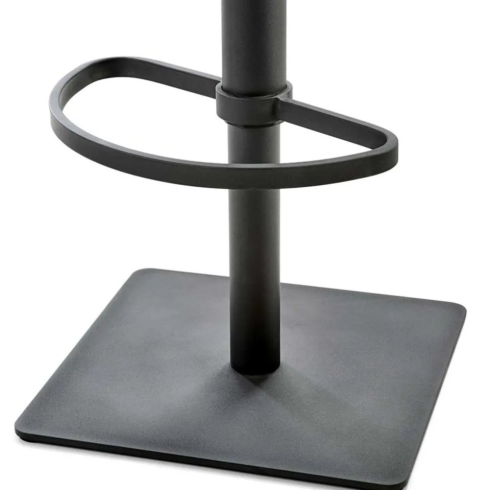 43x110x50 Barhocker mit Lehne in Schwarz - Speranza