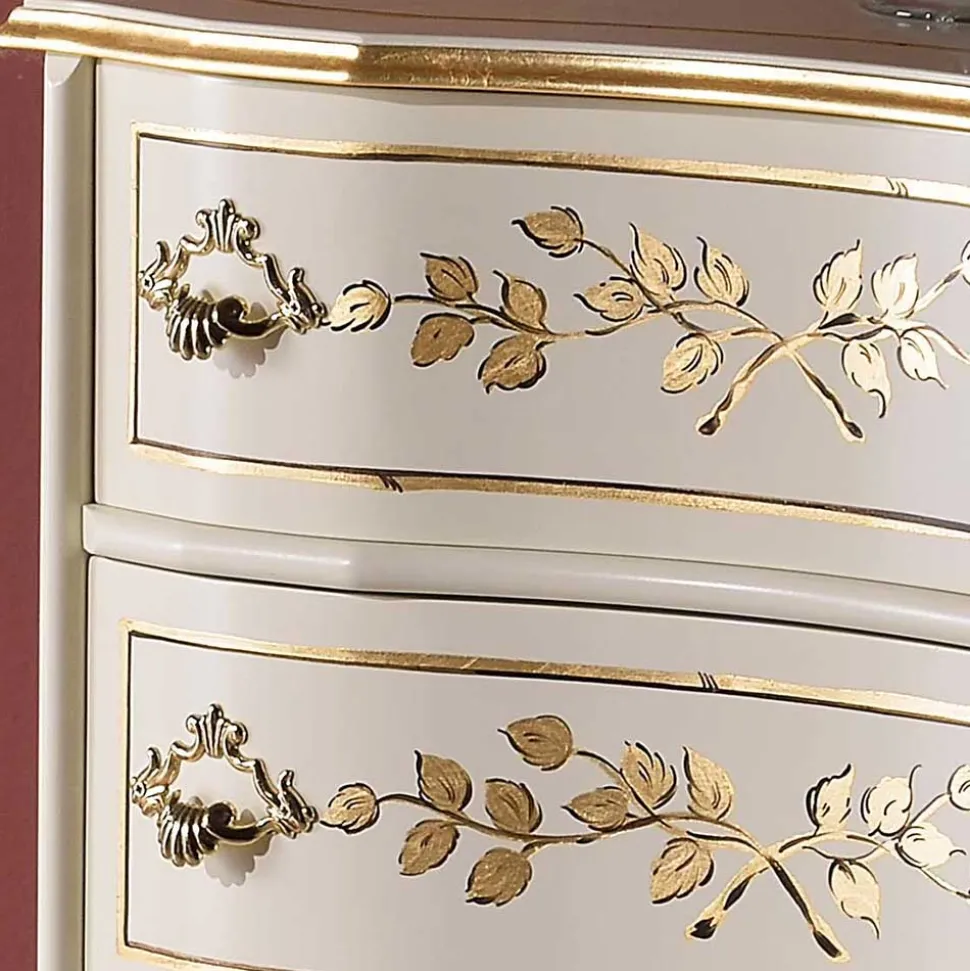 58x80x31 Barock Kommode mit drei Schubladen - Iviada