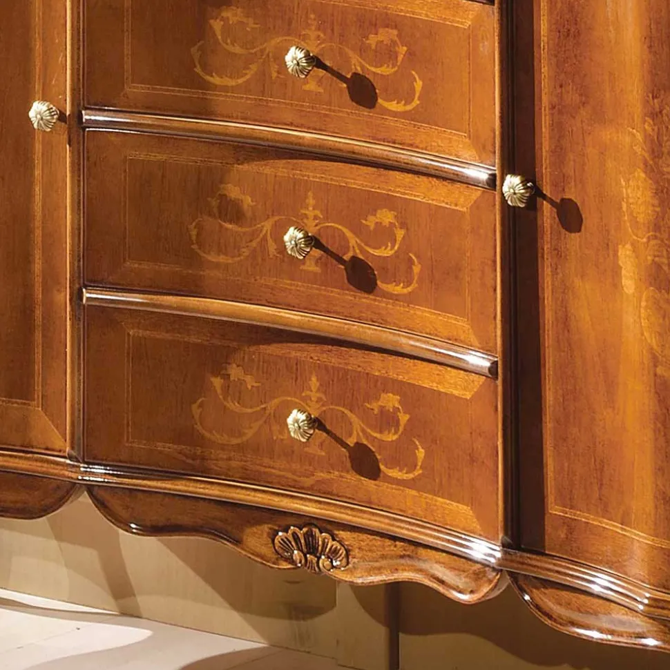 133x90x42 Barock Sideboard in Nussbaumfarben - Motiz