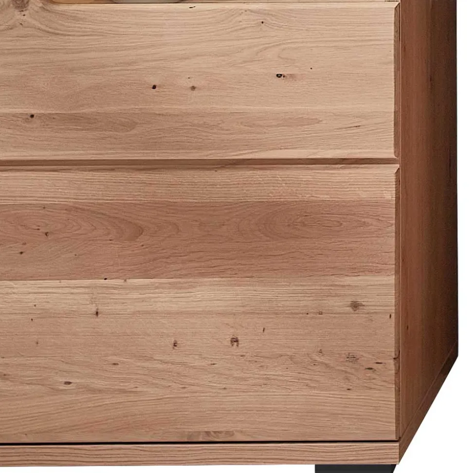 90x203x38 Beleuchtete Vitrine teilmassiv - Mattadore