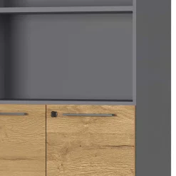 80x197x40 Büro Aktenschrank mit 2 Fächern - Ovgunia