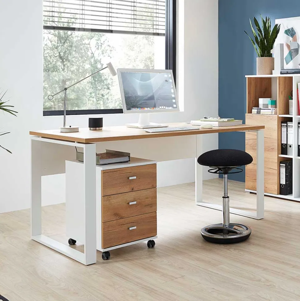 158x75x79 Büro Arbeitstisch zweifarbig - Situatica