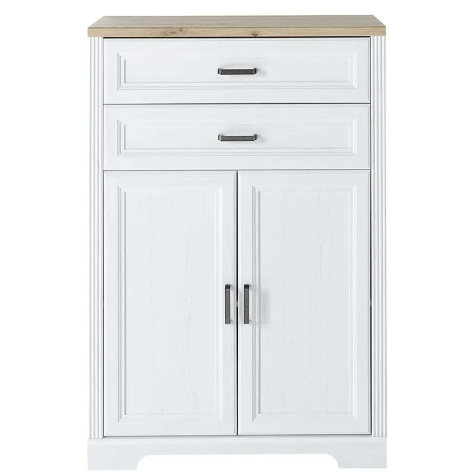 86x127x38 Büro Ordnerschrank 2-türig & 2 Schubladen - Mehady