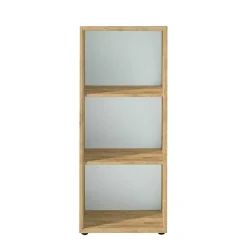 50x120x37 Büroregal in Weiß & Wildeiche - Laszlo