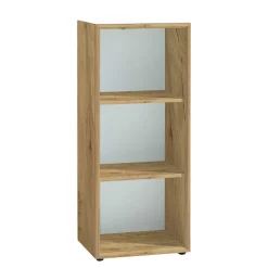 50x120x37 Büroregal in Weiß & Wildeiche - Laszlo