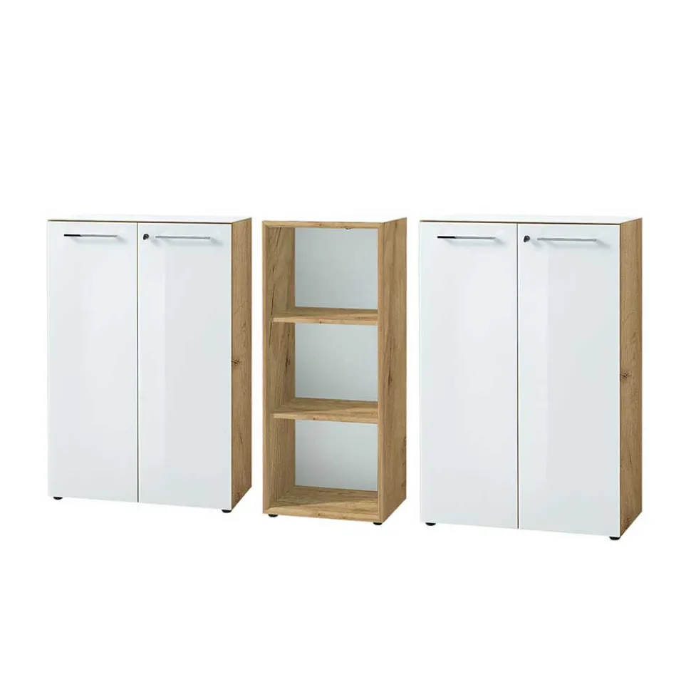 80x120x37 Büroschränke & Büroregal - Laszlo (dreiteilig)