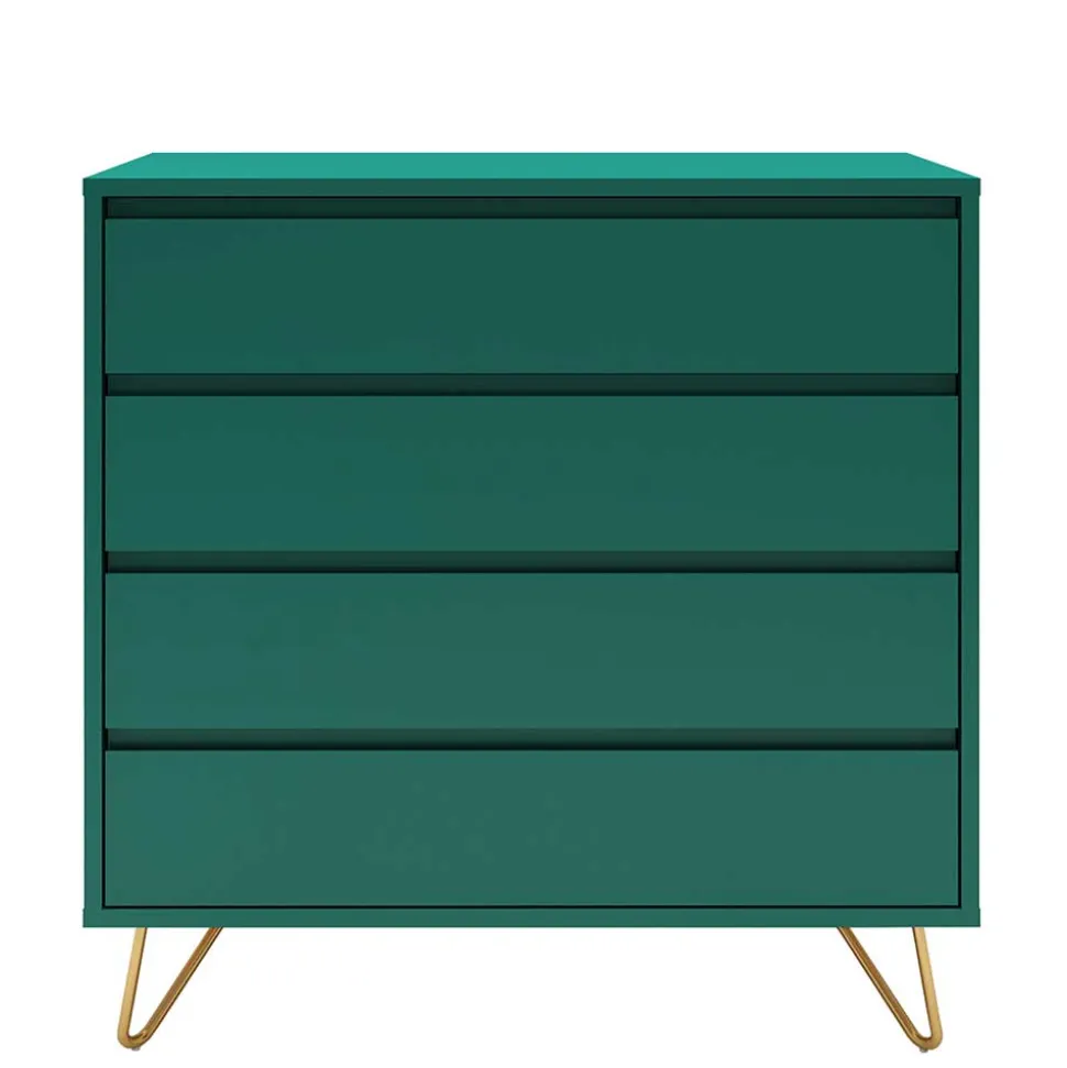 90x90x40 cm 4 Schubladen Kommode in Grün - Ricriava