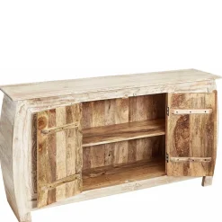 166x85x40 cm Akazie Sideboard in White Wash - Omie