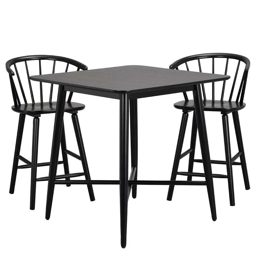 90x91x90 cm Bartisch in Schwarz - Irons