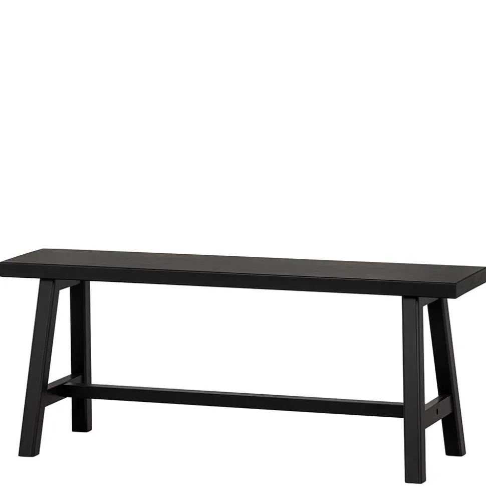 110x45x35 cm Bänke aus Massivholz in Schwarz - Annike (2er Set)