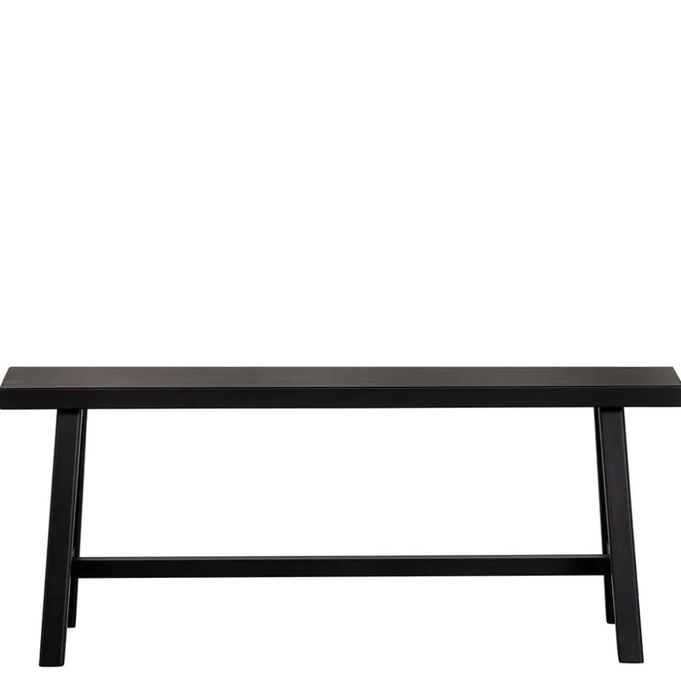 110x45x35 cm Bänke aus Massivholz in Schwarz - Annike (2er Set)