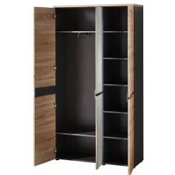 105x192x38 cm Dielen Kleiderschrank mit Spiegel - Kuetra