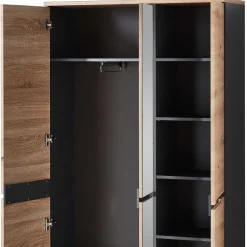 105x192x38 cm Dielen Kleiderschrank mit Spiegel - Kuetra