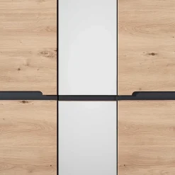 105x192x38 cm Dielen Kleiderschrank mit Spiegel - Kuetra