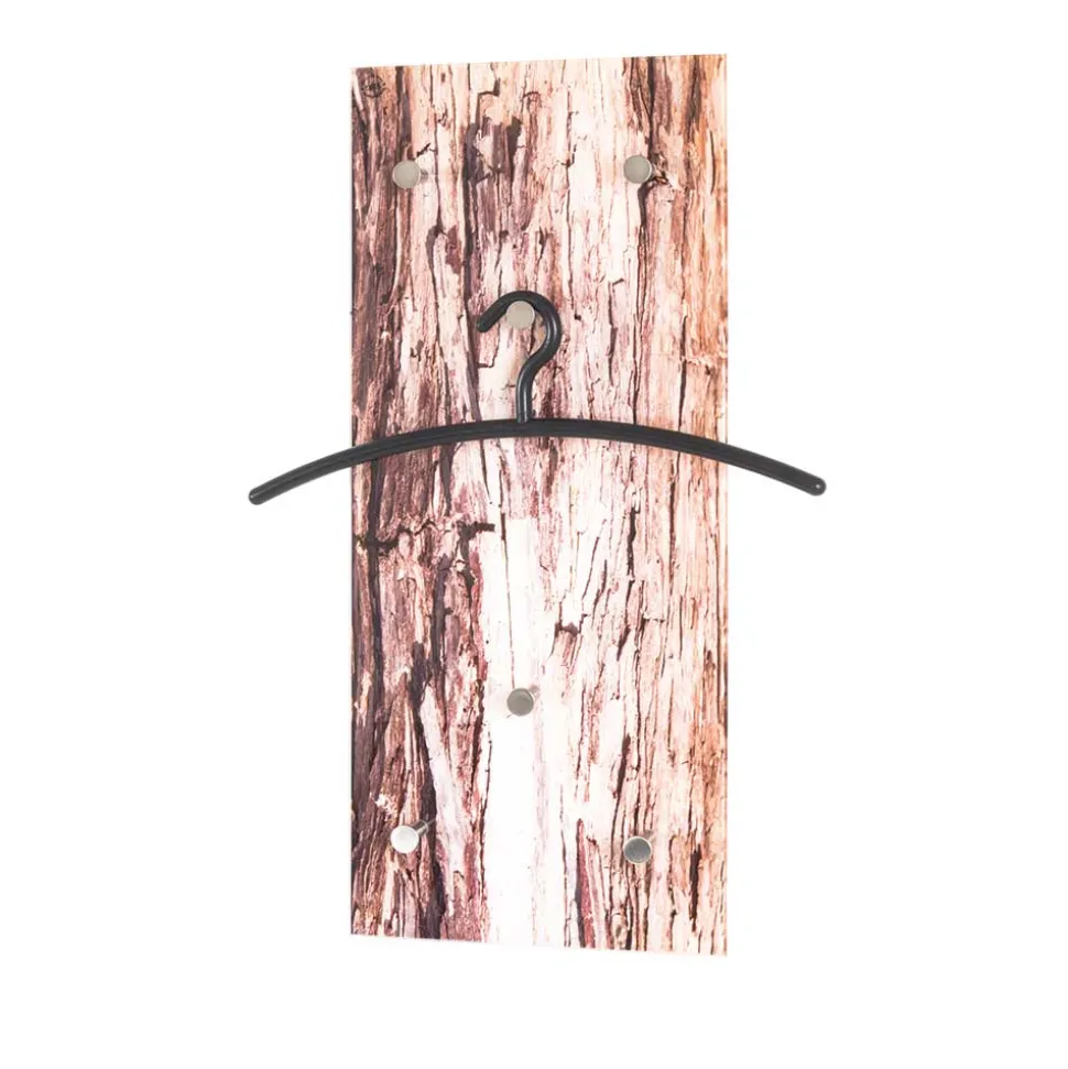 30x90x5 cm Glas Hängegarderobe mit Druck - Ineke