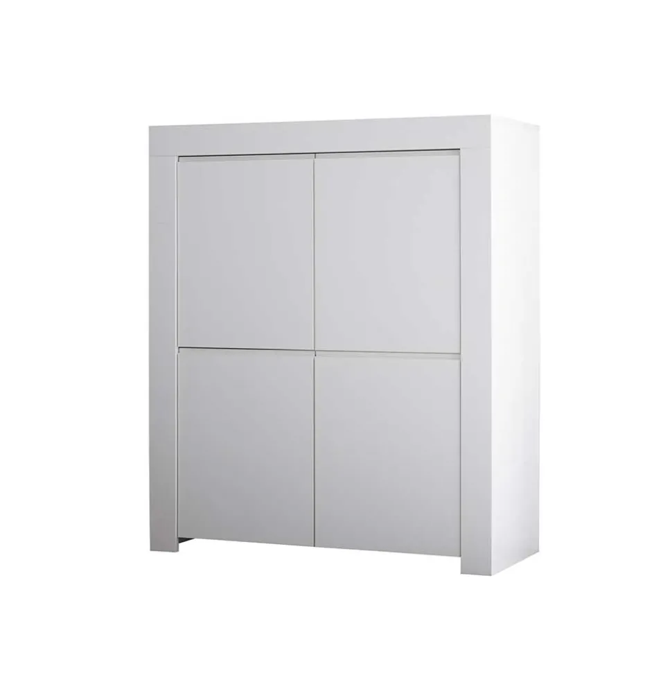 110x140x42 cm Highboard in Weiß lackiert - Mikes