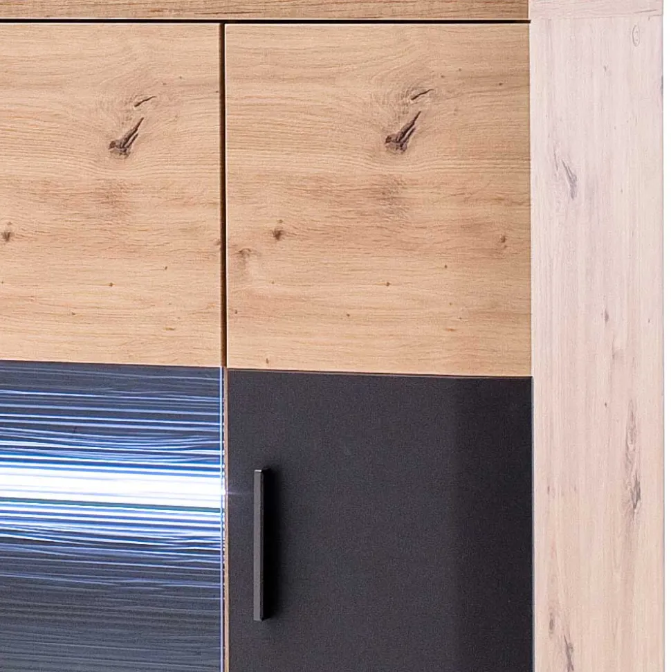 120x134x37 cm Highboard mit drei Türen - Vecenda