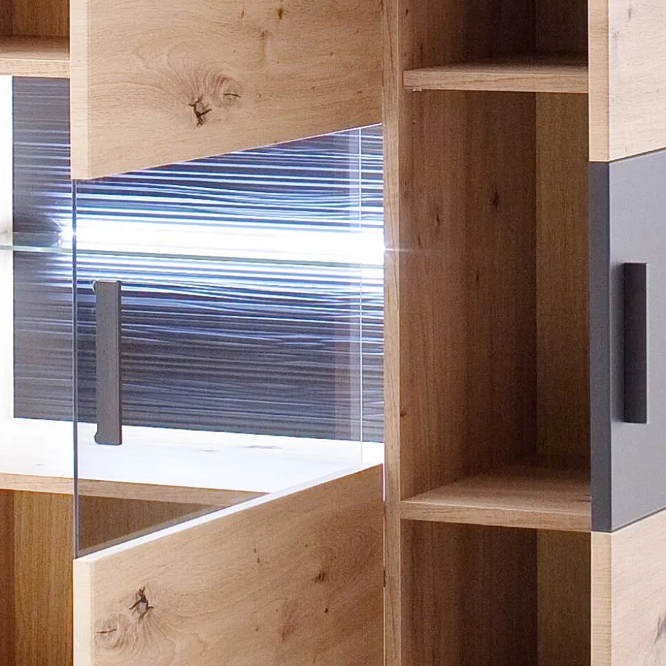 120x134x37 cm Highboard mit drei Türen - Vecenda