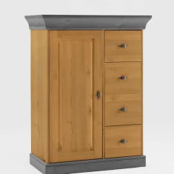 88x117x45 cm Hochkommode mit vier Schubladen - Eshelas