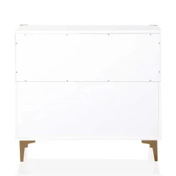 91x81x46 cm Kommode in Weiß und Messing - Onan