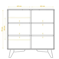 90x92x40 cm Kommode mit Doppeltür - Diesta II