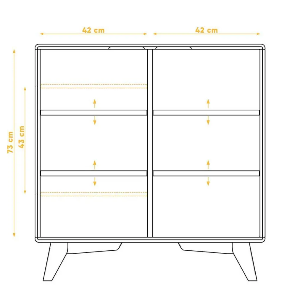 90x92x40 cm Kommode mit Doppeltür - Diesta II