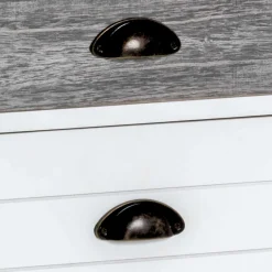 41x60x31 cm Landhaus Nachtkommode aus Paulownia massiv - Geroga