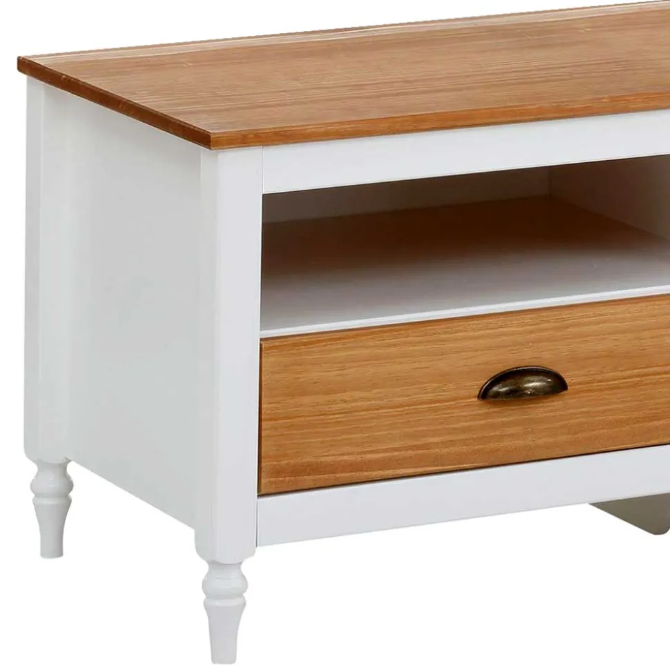 160x45x45 cm Landhaus TV Board mit Metallgriffen - Xasimir