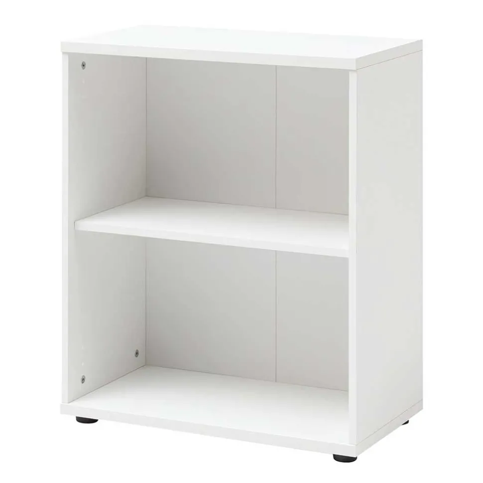 65x80x35 cm Ordnerregal mit zwei Fächern in Weiß - Radiassu