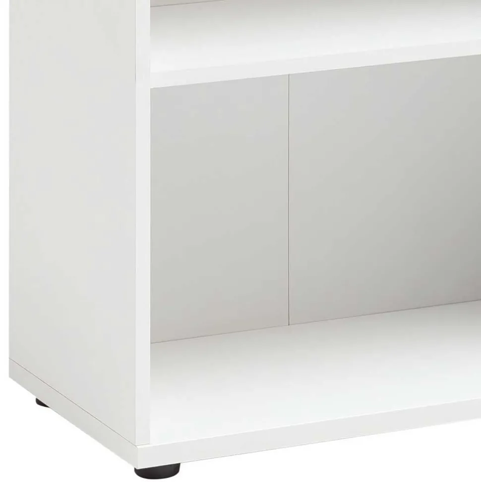 65x80x35 cm Ordnerregal mit zwei Fächern in Weiß - Radiassu