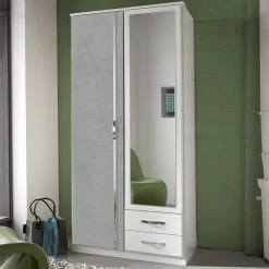 91x199x58 cm Schlafzimmerschrank in Weiß - Hotti