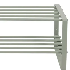 70x29x27 cm Schuhregal aus Stahl in Graugrün - Mion