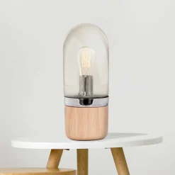 14x33x14 cm Tischlampe mit Glas Glocke - Ciudada