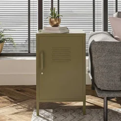 38x69x40 cm 1-türige Kommode in Oliv Grün - Austral