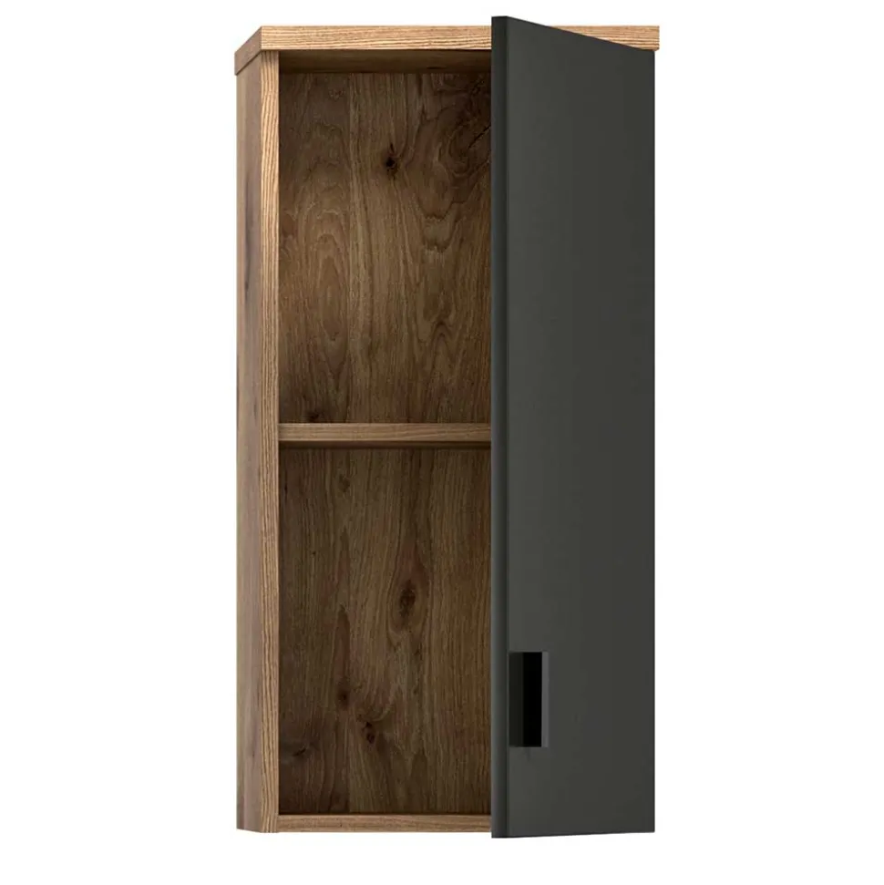 37x75x25 cm 1-türiger Bad Oberschrank modern - Steikun
