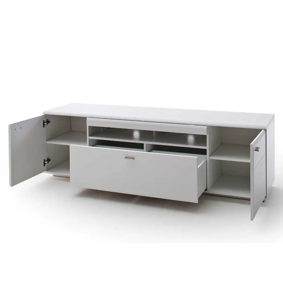 195x60x51 cm TV Board Unterschrank in Weiß - Hazime
