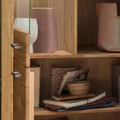 102x204x40 cm Wohnzimmer Holzschrank aus Wildeiche - Loitons