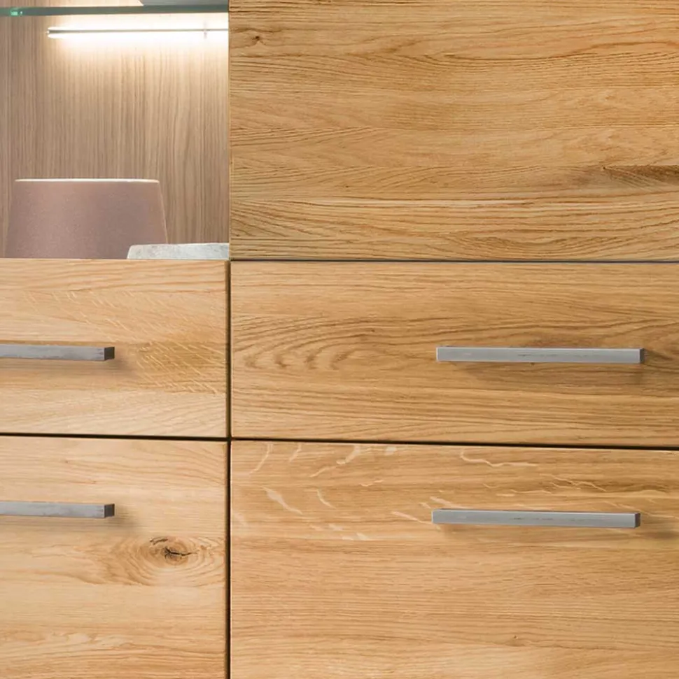 102x204x40 cm Wohnzimmer Holzschrank aus Wildeiche - Loitons
