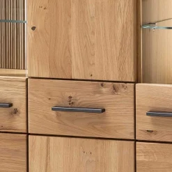 150x121x37 cm Wohnzimmer Schrank in Eiche Bianco - Crupean