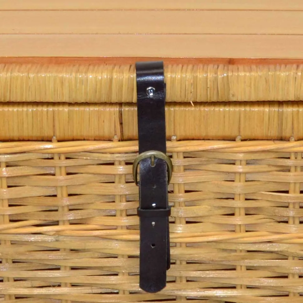 58x44x45 Couchtisch Truhe aus Rattan Geflecht - Valnut