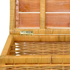 58x44x45 Couchtisch Truhe aus Rattan Geflecht - Valnut