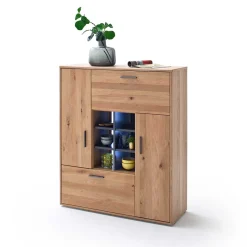 104x123x37 Design Highboard aus Holz & MDF - Assela