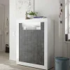 110x144x43 Design Highboard in Weiß Glanz - Voskala