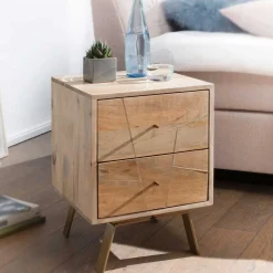 40x56x40 Design Nachttisch mit Schubladen - Geyco