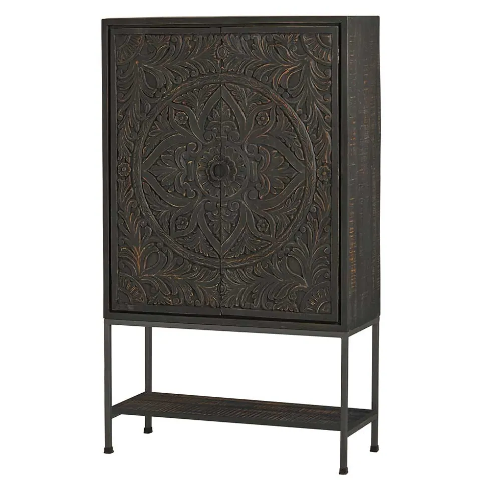 110x190x45 Design Schrank mit Schnitzereien - Jenn