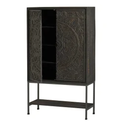 110x190x45 Design Schrank mit Schnitzereien - Jenn