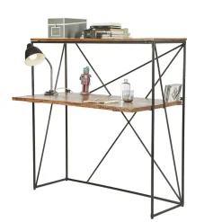 120x122x60 Design Schreibtisch aus Holz & Metall - Offia