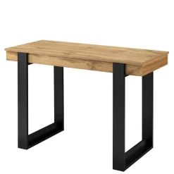 110x76x50 Design Schreibtisch in Eiche & Schwarz - Flossi