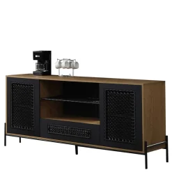 164x76x43 Design Sideboard mit Kunstrattan Geflecht - Zavias