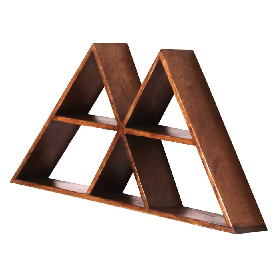 70x35x10 Design Wandregal Dreiecke - Rundo